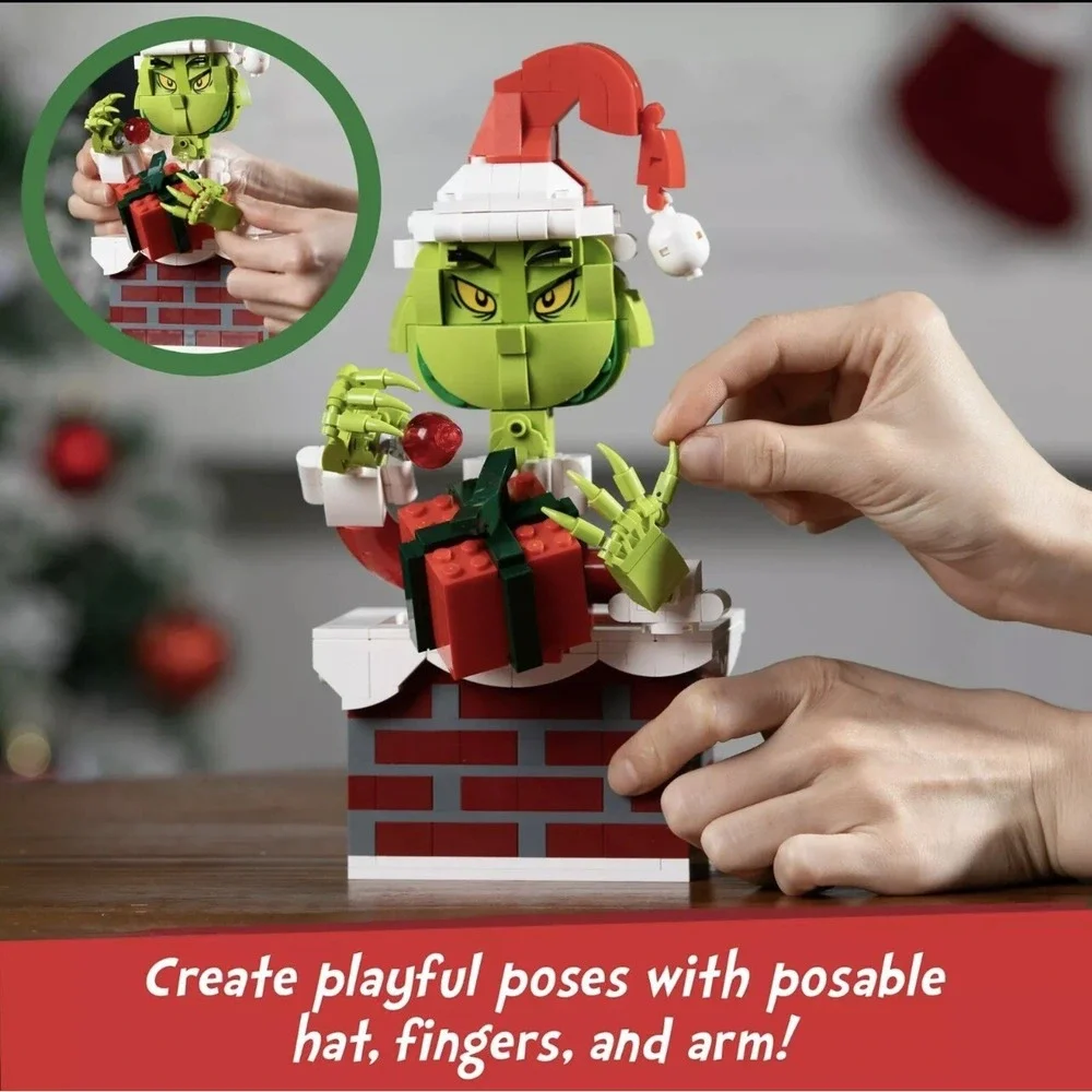 The Chimney Grinch Building Kit 504-Plastic Pcs Set CHRISTMAS Brick Building Set
